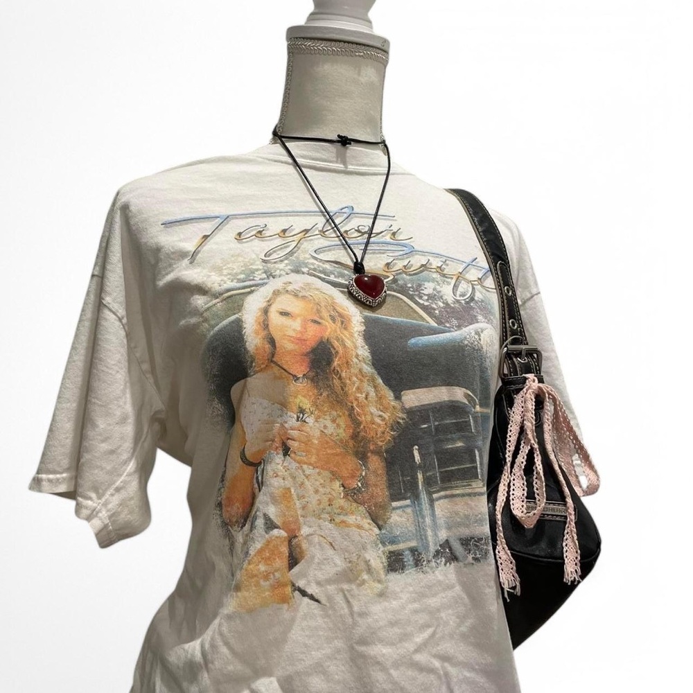 Graphic T-Shirt with Denim Skirt - Picture 2 of 7